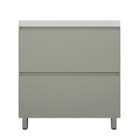 Тумба с раковиной Style Line Манхэттен 80 напольная, олива, раковина Andrea Classic 80