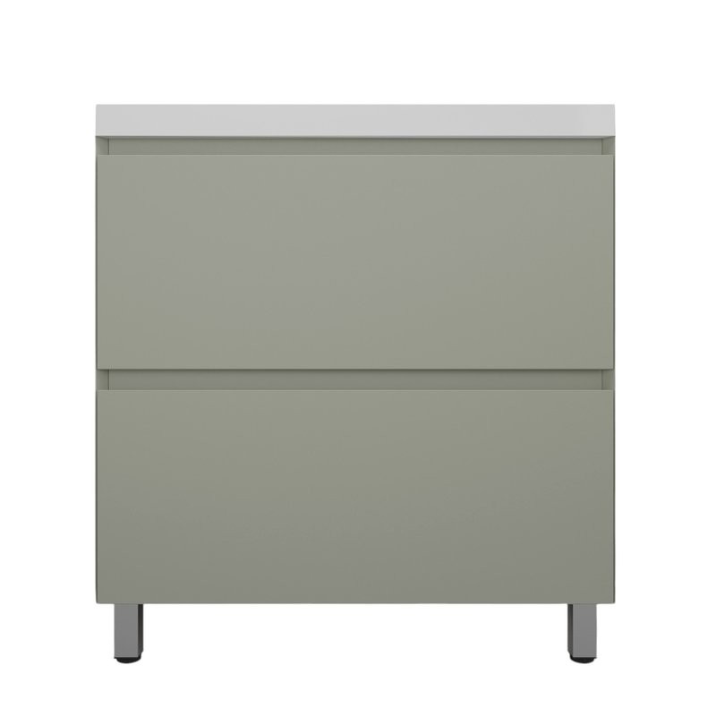 Тумба с раковиной Style Line Манхэттен 80 напольная, олива, раковина Andrea Classic 80