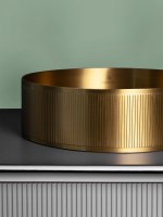 Накладная раковина AltroBagno Costoso 001005 OrSp 40 матовое золото, круглая, нержавеющая сталь