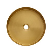 Накладная раковина AltroBagno Costoso 001005 OrSp 40 матовое золото, круглая, нержавеющая сталь