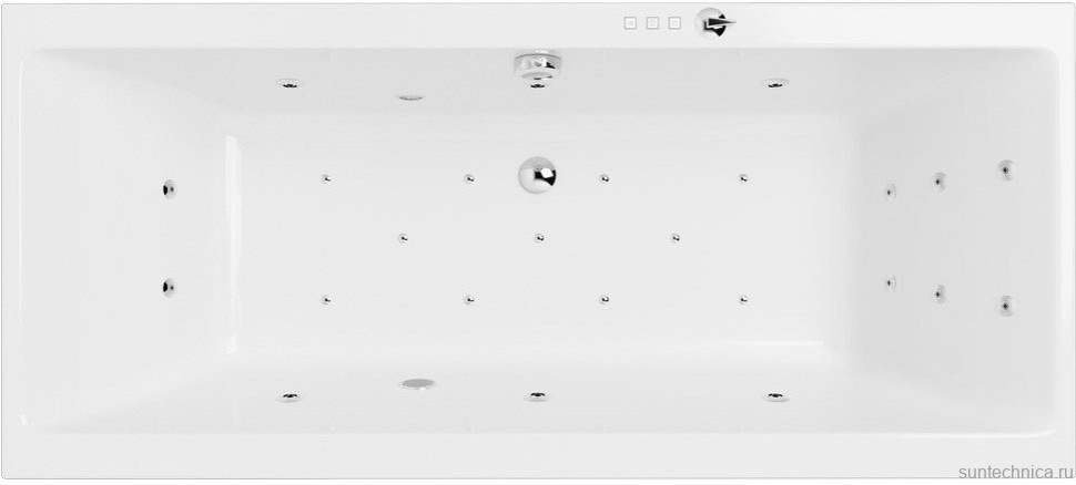 Акриловая ванна Excellent Pryzmat WAEX.PRY20.ULTRA 200x90 см, встраиваемая, с гидромассажем, белая, с каркасом, со сливом-переливом