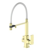 Смеситель для кухни Wonzon & Woghand WW-88458012-BG(MW) с гибким изливом, брашированное золото