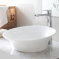 Накладная раковина Abber Stein AS2607 46 матовая белая, круглая, искусственный камень