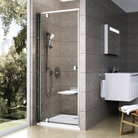 Душевая дверь в нишу Ravak Pivot PDOP1-80 Transparent, профиль сатин