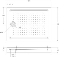Поддон для душа BelBagno TRAY-BB-AH-120/90-15-W