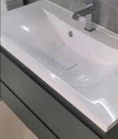 Мебель для ванной комнаты Art&Max Bianchi 100, подвесная, серая матовая