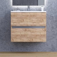 Тумба с раковиной Sanvit Кубэ-2 60 подвесная, дуб