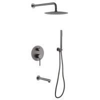 Душевой комплект Abber Emotion AF8817NG С ВНУТРЕННЕЙ ЧАСТЬЮ, никель