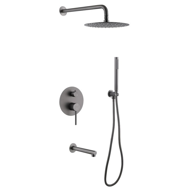 Душевой комплект Abber Emotion AF8817NG С ВНУТРЕННЕЙ ЧАСТЬЮ, никель