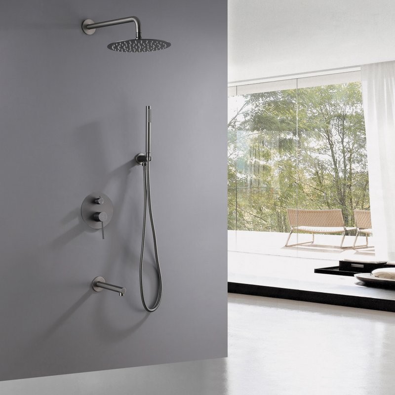 Душевой комплект Abber Emotion AF8817NG С ВНУТРЕННЕЙ ЧАСТЬЮ, никель