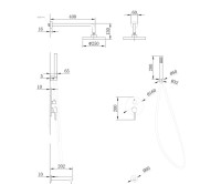 Душевой комплект Abber Emotion AF8817NG С ВНУТРЕННЕЙ ЧАСТЬЮ, никель