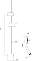 Душевой комплект Смеситель для душа Cersanit Cersania 63032 + Гарнитур Vibe 63067 хром
