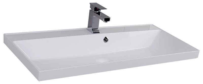 Тумба с раковиной Aquanet Гласс 100