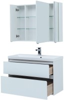Тумба с раковиной Aquanet Гласс 100