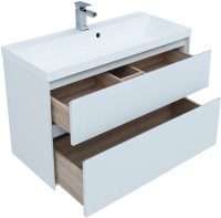 Тумба с раковиной Aquanet Гласс 100