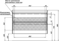 Тумба с раковиной Aquanet Гласс 100
