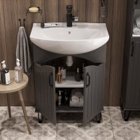 Тумба с раковиной DIWO Сочи 65 антрацит