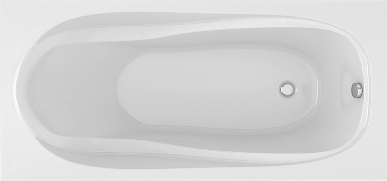 Акриловая ванна Alex Baitler Nemi 170x75 см, встраиваемая, белая, с экраном