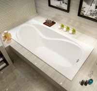 Акриловая ванна Alex Baitler Nemi 170x75 см, встраиваемая, белая, с экраном