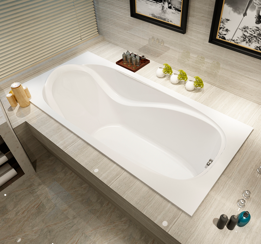 Акриловая ванна Alex Baitler Nemi 170x75 см, встраиваемая, белая, с экраном