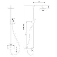 Душевая стойка Abber Wasser Kreis AF8160GL матовое золото