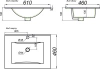 Мебель для ванной комнаты Aqwella Brig 60 напольная, белая