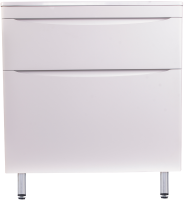 Тумба с раковиной Style Line Бергамо Мини 80 Люкс Plus напольная, антискрейтч белая