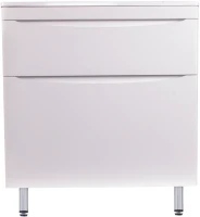 Тумба с раковиной Style Line Бергамо Мини 80 Люкс Plus напольная, антискрейтч белая