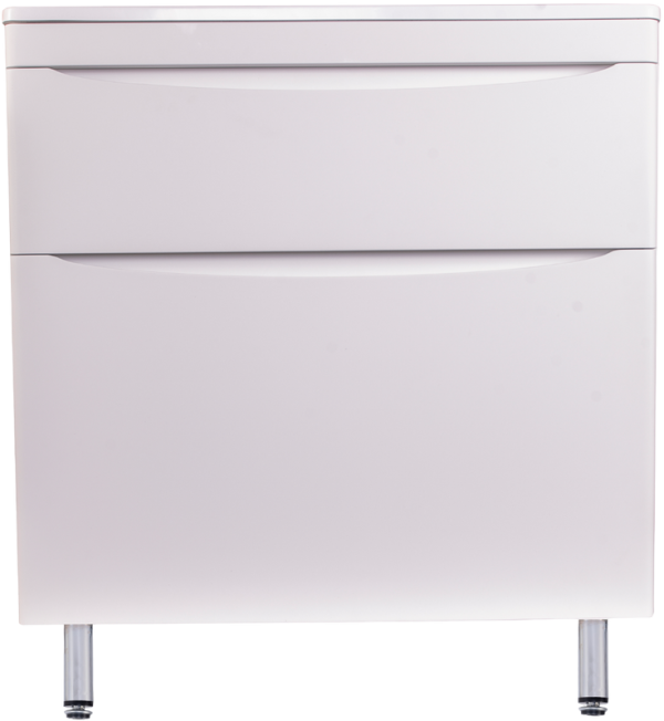 Тумба с раковиной Style Line Бергамо Мини 80 Люкс Plus напольная, антискрейтч белая