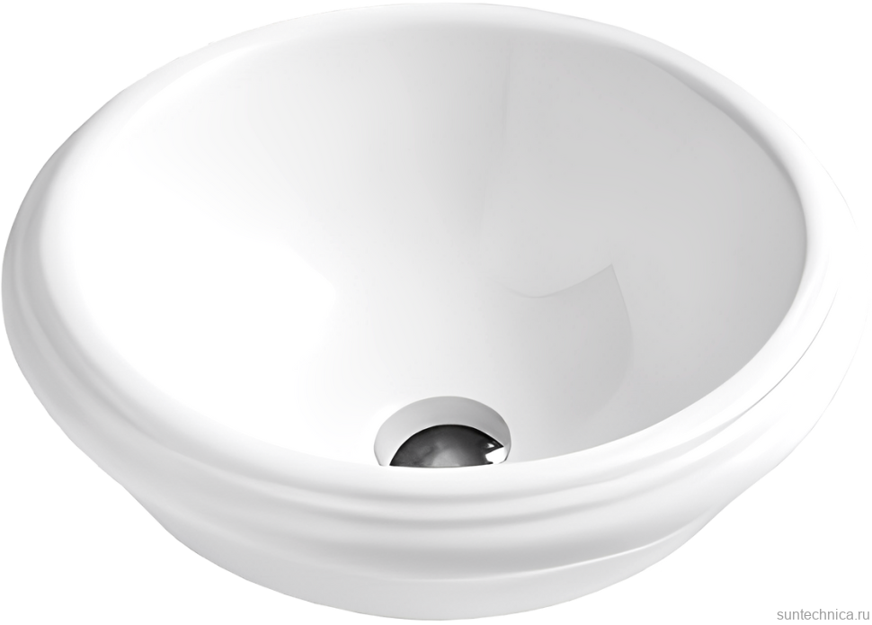 Накладная раковина Azzurra Jubilaeum 45 белая, круглая, фаянс