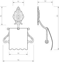 Держатель туалетной бумаги Migliore Elisabetta 16991 бронза Держатель туалетной бумаги Migliore Elisabetta 16991 бронза