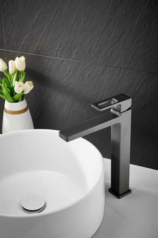 Смеситель для раковины BELZ B658 B11658-3 оружейная сталь