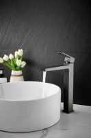 Смеситель для раковины BELZ B658 B11658-3 оружейная сталь Смеситель для раковины BELZ B658 B11658-3 оружейная сталь