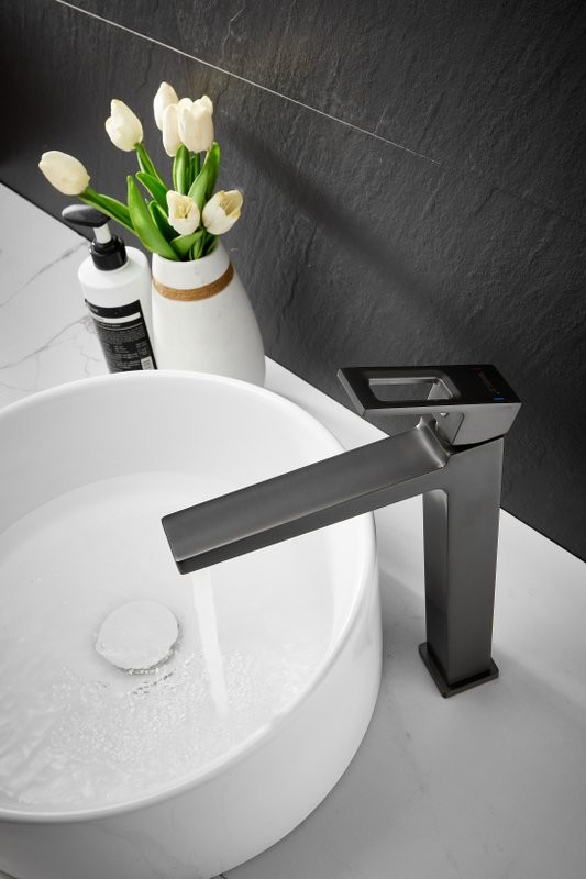 Смеситель для раковины BELZ B658 B11658-3 оружейная сталь