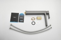 Смеситель для раковины BELZ B658 B11658-3 оружейная сталь Смеситель для раковины BELZ B658 B11658-3 оружейная сталь