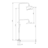 Душевая стойка Splenka S52 S52.24.06 черный Душевая стойка Splenka S52 S52.24.06 черный
