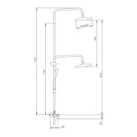 Душевая стойка Splenka S52 S52.24.06 черный Душевая стойка Splenka S52 S52.24.06 черный