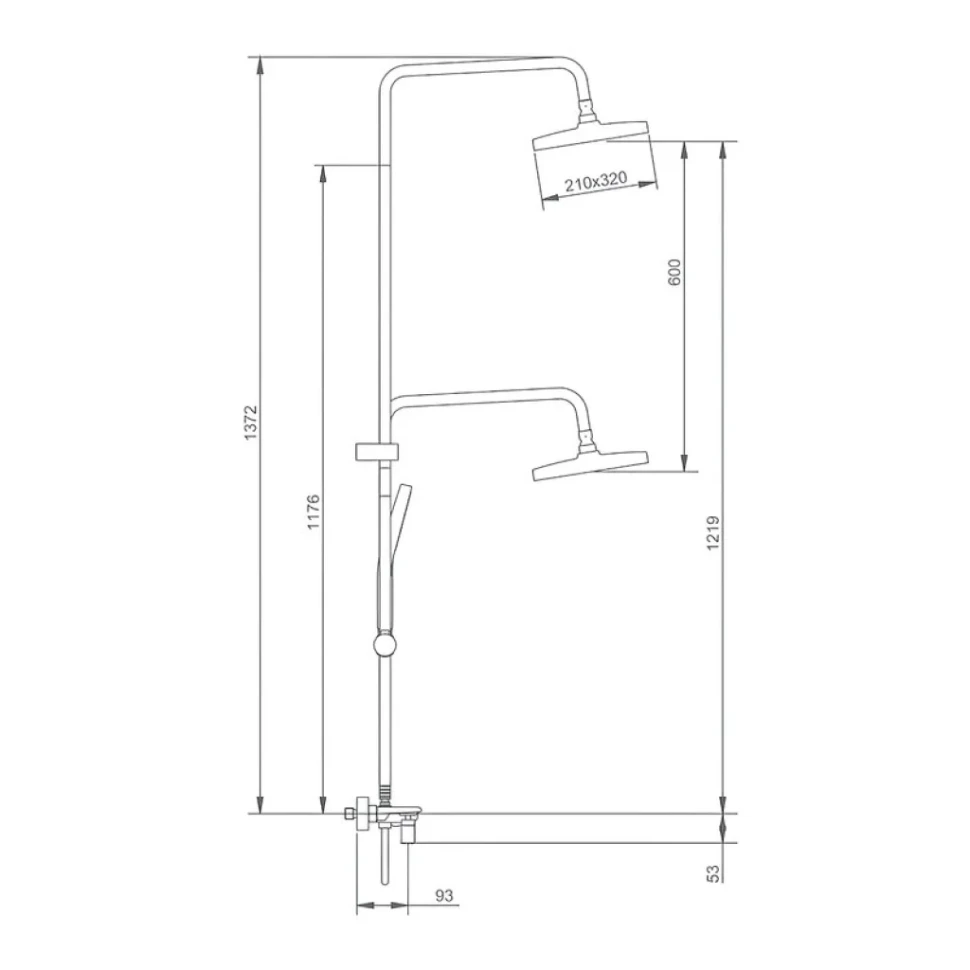 Душевая стойка Splenka S52 S52.24.06 черный