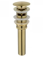 Донный клапан для раковины Wonzon & Woghand WW-88SS03-BG с переливом, брашированное золото Донный клапан для раковины Wonzon & Woghand WW-88SS03-BG с переливом, брашированное золото