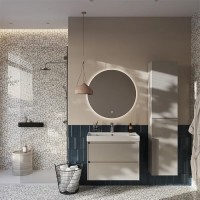 Тумба с раковиной Roca Ona 80 бежево-серая матовая