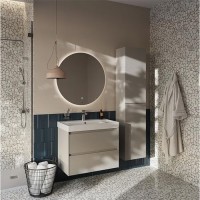 Тумба с раковиной Roca Ona 80 бежево-серая матовая