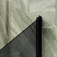 Шторка на ванну Maybahglass MGV-791-6 80x140, профиль черный, стекло графит
