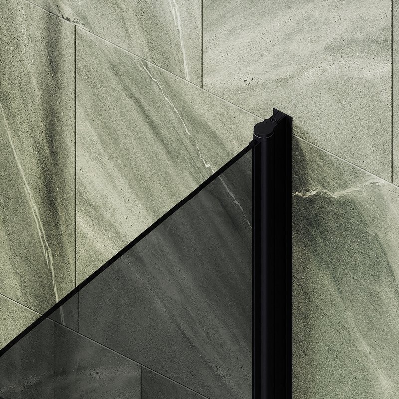 Шторка на ванну Maybahglass MGV-791-6 80x140, профиль черный, стекло графит