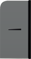 Шторка на ванну Maybahglass MGV-791-6 80x140, профиль черный, стекло графит