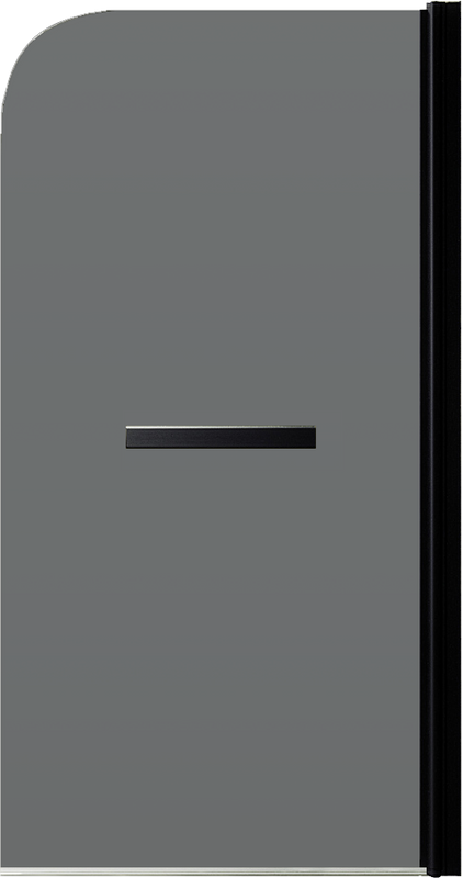 Шторка на ванну Maybahglass MGV-791-6 80x140, профиль черный, стекло графит