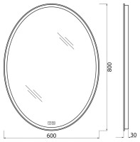 Зеркало BelBagno SPC-VST-600-800-LED-TCH-WARM с подсветкой