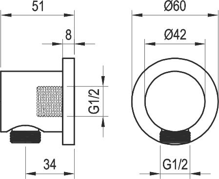 Шланговое подключение Ravak 701.21GB графит