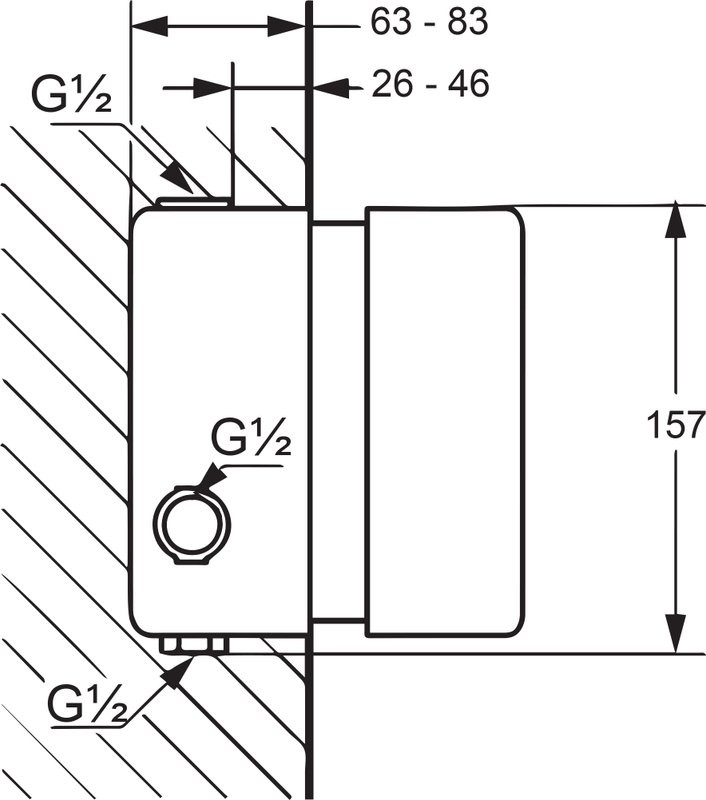 Термостатический смеситель встраиваемый Kludi 1926 517200520 С ВНУТРЕННЕЙ ЧАСТЬЮ