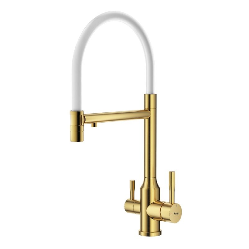 Смеситель для кухни с подключением фильтра Raglo R81.63.03, золотой сатин