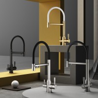 Смеситель для кухни с подключением фильтра Raglo R81.63.03, золотой сатин Смеситель для кухни с подключением фильтра Raglo R81.63.03, золотой сатин